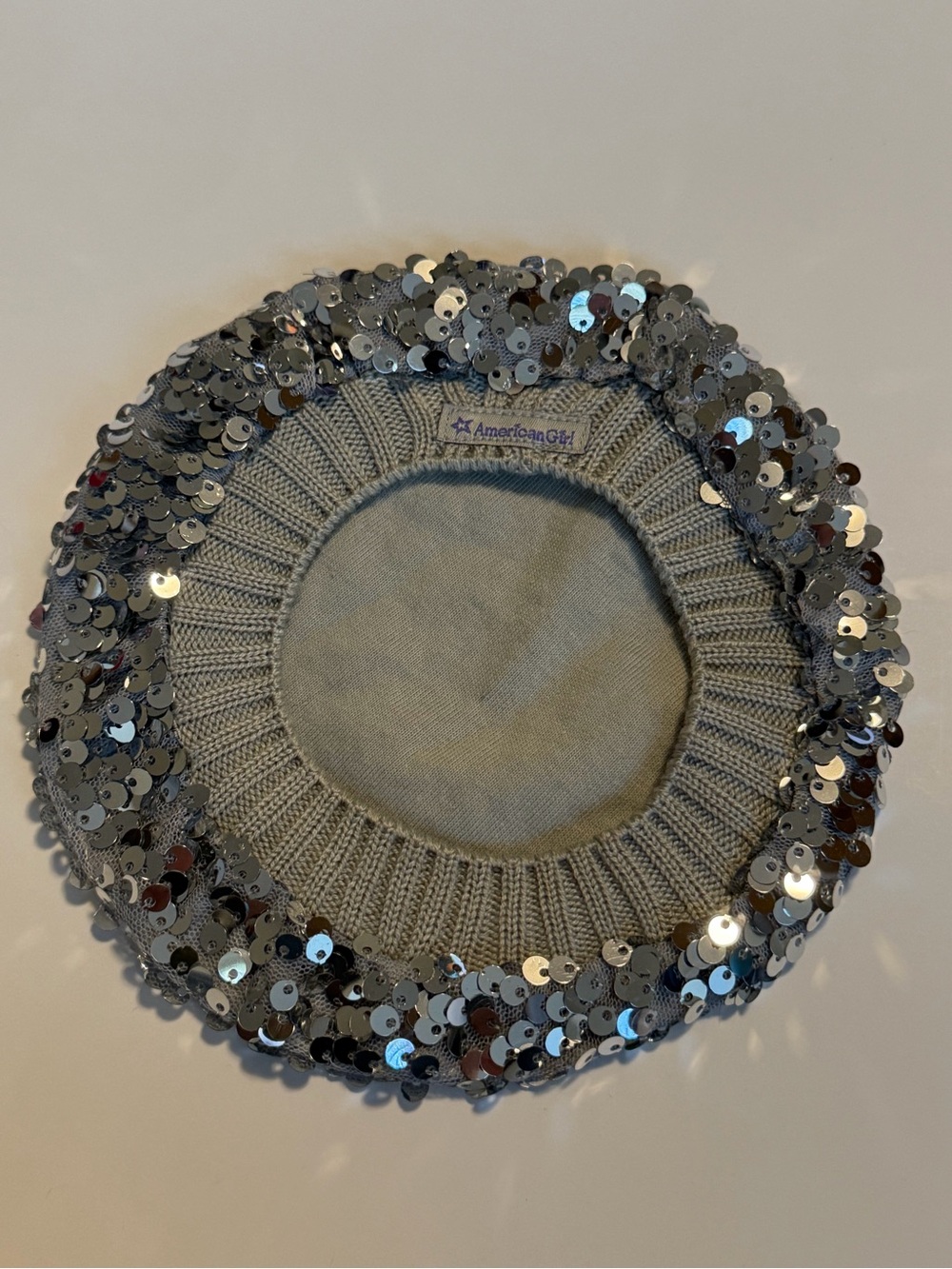American Girl Silver Sparkle Beanie